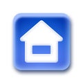 Blue rounded square button - Home