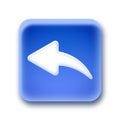 Blue rounded square button - Reply