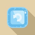 Blue rounded square button showing rotating arrows cursor icon Royalty Free Stock Photo