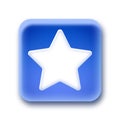 Blue rounded square button - Star