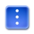 Blue rounded square button - Three dots vertical