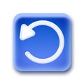 Blue rounded square button - Undo