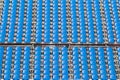 Blue rows of seats