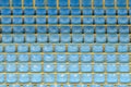 Blue rows of seats in the stands