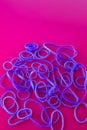 Blue rubber bands Royalty Free Stock Photo