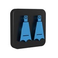 Blue Rubber flippers for swimming icon isolated on transparent background. Diving equipment. Extreme sport. Diving