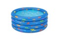 Blue Rubber Inflatable Childrens Pool. 3d Rendering