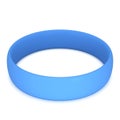 Blue rubber plastic stretch white bracelet