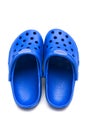 Blue rubber shoes