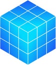 Blue rubik's cube