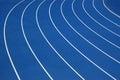 Blue running track Royalty Free Stock Photo