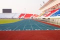 Blue running track Royalty Free Stock Photo