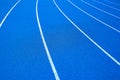 Blue running track background Royalty Free Stock Photo