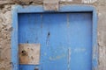 Blue rusctic moroccan door Royalty Free Stock Photo