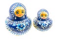 Blue russian dolls Royalty Free Stock Photo
