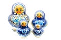 Blue russian dolls Royalty Free Stock Photo
