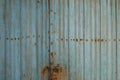 Blue rust door background Royalty Free Stock Photo