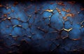 Blue rusted metal backround, distressed grunge background. Old metallic iron panel
