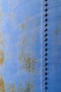 Blue rusted metal textured background