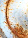 Blue Rusted Wheel Closeup