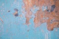 Blue rusty grunge metal texture background. Royalty Free Stock Photo
