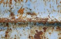 Blue rusty mettalic surface background. Royalty Free Stock Photo