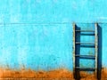 Blue rusty vintage stairway Royalty Free Stock Photo