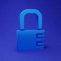 Blue Safe combination lock icon isolated on blue background. Combination padlock. Security, safety, protection, password Royalty Free Stock Photo