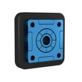 Blue Safe icon isolated on transparent background. The door safe a bank vault with a combination lock. Reliable Data Royalty Free Stock Photo