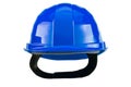 Blue safety helmet isolated on white background Royalty Free Stock Photo