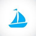 Sailboat vector icon