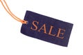 Blue sale tag isolated