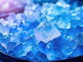 Blue Salt Crystals, Bath Salt for Spa Relax, Cupric Sulfate or Copper Sulfate, Swimming Pool Algicide, Drugs Royalty Free Stock Photo