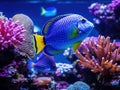 Blue saltwater aquarium  Made With Generative AI illustration Royalty Free Stock Photo