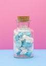 Saltwater Taffy in Corked Jar Royalty Free Stock Photo