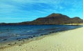 Blue sand and mountains