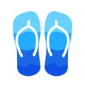 Blue Sandals Slippers for Summer Doodle Clipart PNG Illustration Royalty Free Stock Photo