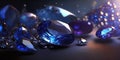 Blue Sapphire Gems, Shiny Gemstones, Glittery Diamonds, Sparkle Jewelry, Background Wallpaper
