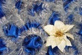 Blue sateen decoration Royalty Free Stock Photo