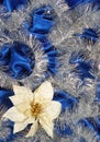 Blue sateen decoration Royalty Free Stock Photo