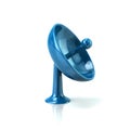 Blue satellite antenna icon