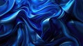 Blue satin fabric texture with elegant waves. Abstract luxurious background Royalty Free Stock Photo