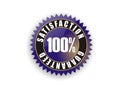 Blue Satisfaction Guaranteed 100% Royalty Free Stock Photo