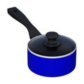 Blue Saucepan on White Royalty Free Stock Photo