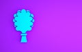 Blue Sauna broom icon isolated on purple background. Broom from birch twigs, branches for Russian steam bath, sauna, washhouse.