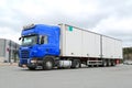 Blue Scania R440 Trailer Truck