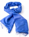 Blue scarf or pashmina Royalty Free Stock Photo
