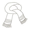 The blue scarf.Winter warm wool scarf for the neck.Scarves and shawls single icon in outline style vector symbol stock