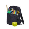 Blue school bag, backpack Royalty Free Stock Photo