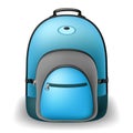 Blue school bag Royalty Free Stock Photo